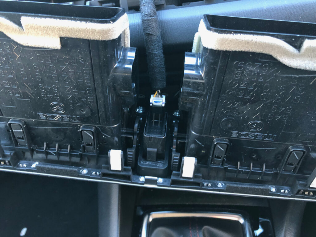 mazda 3 electrical connections on dash